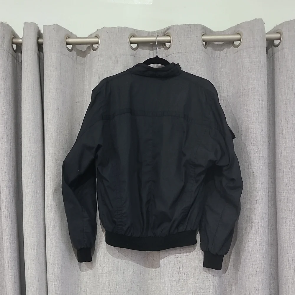 NHRA Black Bomber Varsity Jacket with Ribbed Cuffs - Picture 3 of 4